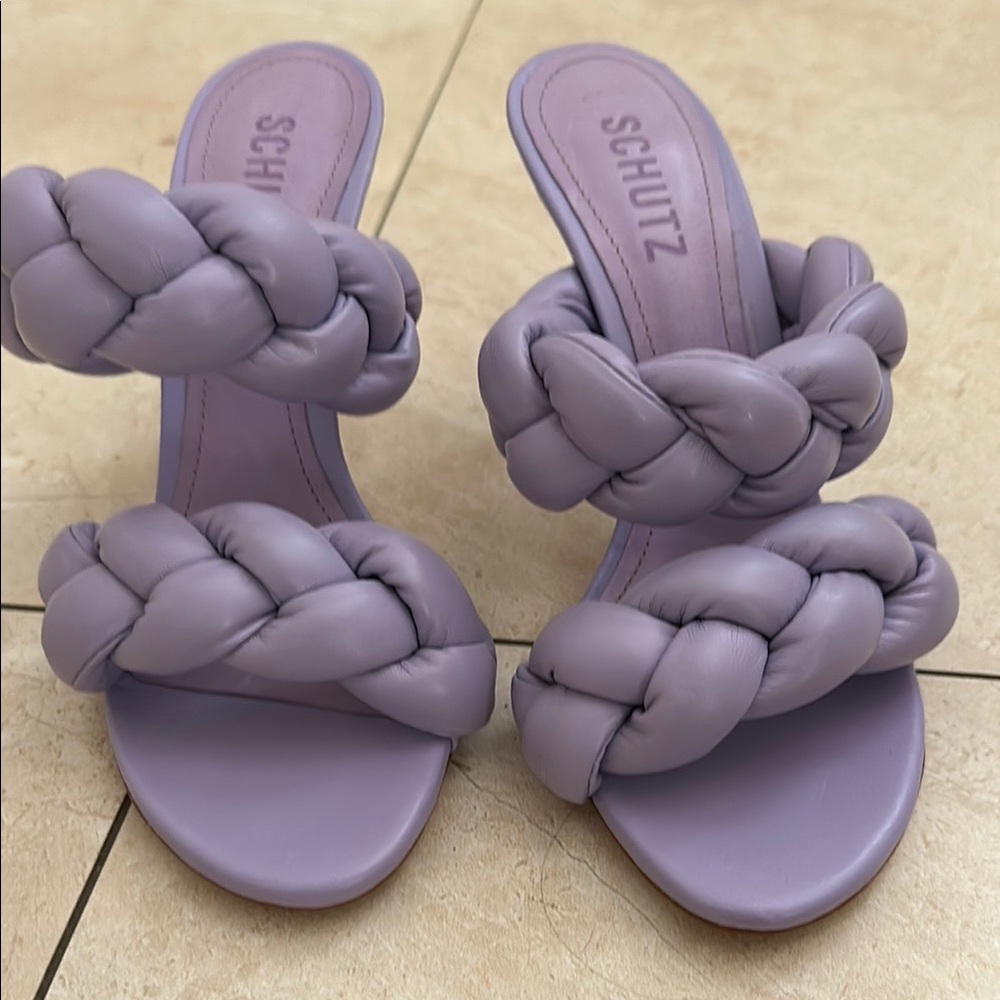 Schutz Women's Purple Braided Sandals